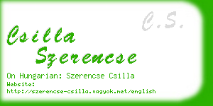 csilla szerencse business card